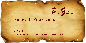 Perecsi Zsuzsanna névjegykártya